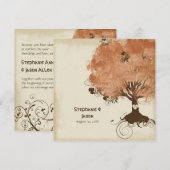 Moderne Swirl Scroll Tree of Life Herfst Autumn Le Kaart (Voorkant / Achterkant)