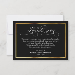 Moderne Sympathie Erkenning Gold Script Kaart