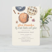 Moderne taart Vrienden geven Diner Feats Party Kaart (Staand voorkant)