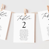 Moderne tabel aantal zitplaatsen