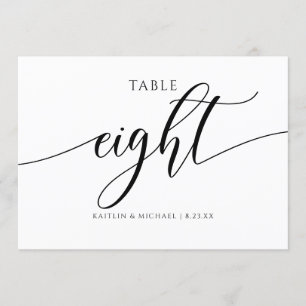 Moderne Tafelkaartjes Bruiloft Calligrafie - 8 Kaart