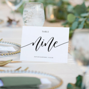 Moderne Tafelkaartjes Huwelijk Calligrafie - 9 Kaart