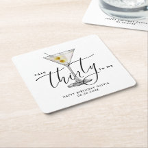 Moderne “Talk Thirty to Me” Martini Glas 30ste