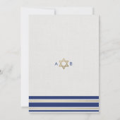 Moderne Tallit Bar Mitswa Uitnodiging (Achterkant)