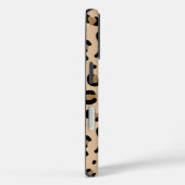 Moderne Tan Luipaardprint Blauwe Schaduw Monogram Case-Mate iPhone Case (Achterkant / Rechts)