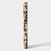 Moderne Tan Luipaardprint Blauwe Schaduw Monogram Case-Mate iPhone Case (Achterkant / Links)
