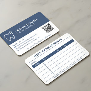 Moderne Tandarts Afspraak Herinnering QR Code Visitekaartje