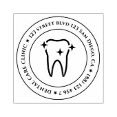 Moderne Tandarts Hygiëne Logo Stempel (Afrduk)