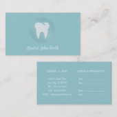 Moderne tandarts witte tand Logo Visitekaartje Afsprakenkaartje (Voorkant / Achterkant)