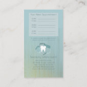 Moderne tandheelkundige benoeming Turquoise Gold Visitekaartje (Achterkant)