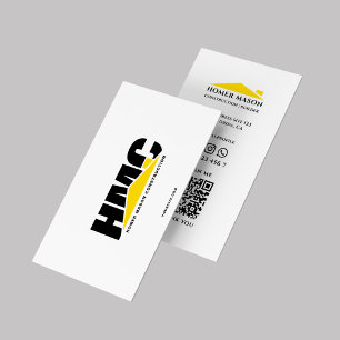 Moderne tapebouwer voor aannemers visitekaartje