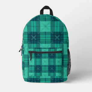 Moderne Tartan Schotse Ruit Groene Rugzak