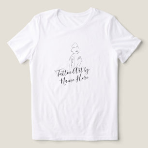 Moderne Tattoo KUNST script Handtekening Tri-Blend Shirt