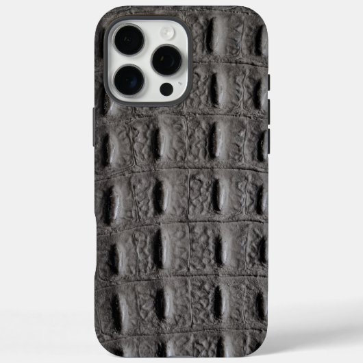 Moderne Taupe Croc lederen textuur Case-Mate iPhone Case (Achterkant)