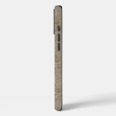 Moderne Taupe Croc lederen textuur Case-Mate iPhone Case (Achterkant / Links)