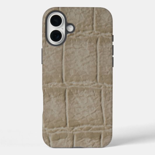 Moderne Taupe Croc lederen textuur Case-Mate iPhone Case (Achterkant)