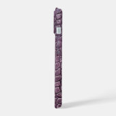 Moderne Taupe Croc lederen textuur iPhone 15 Hoesje (Linkerkant)