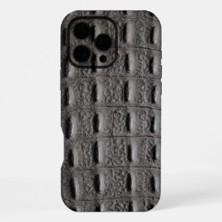 Moderne Taupe Croc lederen textuur iPhone 16 Pro Max Hoesje