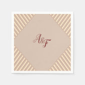 Moderne Taupe - Marsala-wijn tinten servetten (Voorkant)