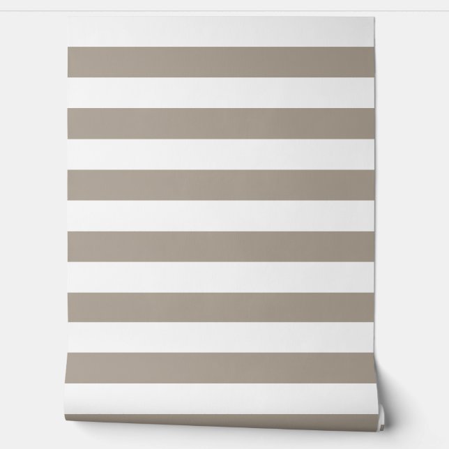 Moderne Taupe Stripes Behang (Afrollen)