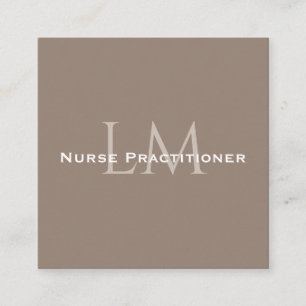 Moderne Taupe Vierkante Zakelijke Branding Contactkaartje