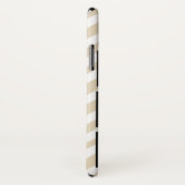 Moderne Taupe Witte visgraat 6 Foto & Monogram Case-Mate iPhone Case (Achterkant / rechts)