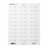 Moderne Teal Script Monogram Etiket (Full Sheet)