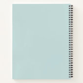 Moderne Teal Witte Script Monogram Notitieboek (Achterkant)