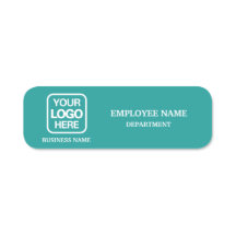 Moderne Teal Zakelijke Naambadge