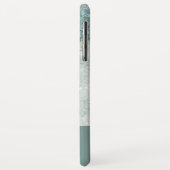 Moderne Tealblauwe Marmeren Minimalistische Monogr Case-Mate iPhone Case (Achterkant/links)