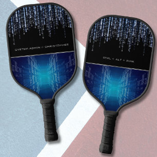 Moderne Tech Binaire Code Gepersonaliseerde Sporte Pickleball Paddle
