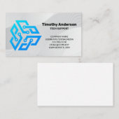 Moderne Tech Blue Logo | Software AI Afsprakenkaartje (Voorkant / Achterkant)