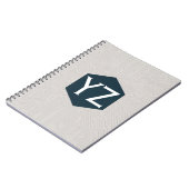 Moderne Tech Raster Beige Notitieboek (Linkerzijde)