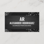 Moderne technische knooppunten | Zwarte textuur | Visitekaartje (Voorkant)