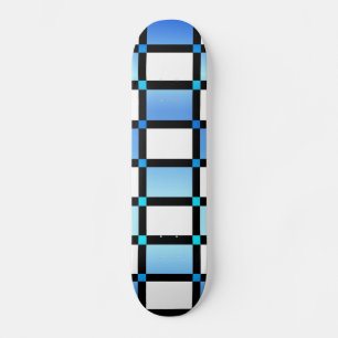 Moderne Tegels voor blauw en zwart vierkant Skateboard