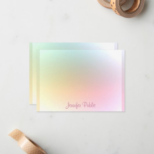 Moderne tekst handschrift handschrift Sjabloon han (Voorkant / Achterkant in situ)