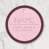 moderne tekst met rand bedankjes labels (Voorkant)