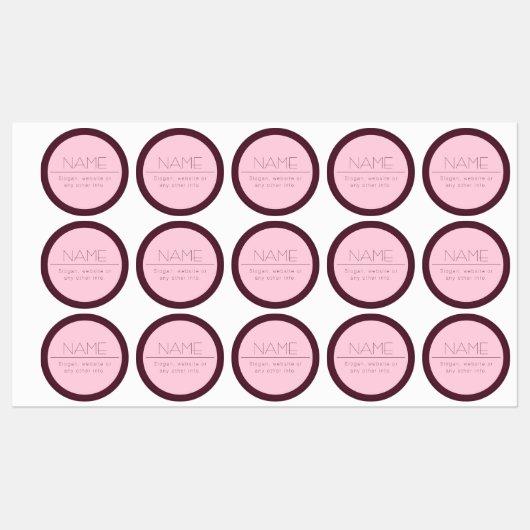  moderne tekst met rand labels (Vel)