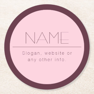  moderne tekst met rand ronde kartonnen onderzetter