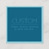  moderne tekst | Ocean & Robin Ei Blauw Informatiekaartje (Voorkant)