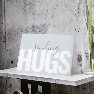 Moderne tekst Verzenden Hugs denken aan jou Kaart