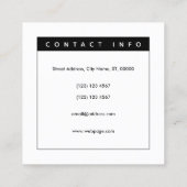 Moderne tekstelegante pastelcitroen vierkante visitekaartje (Achterkant)