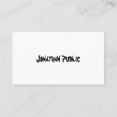 Moderne tekstscript Design Simple Chic Trendy Visitekaartje (Voorkant)