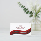 Moderne template voor een rode-golfkaart visitekaartje (Staand voorkant)