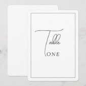 Moderne template voor tafelnummer op de bruiloft,  (Voorkant / Achterkant)