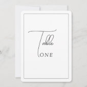 Moderne template voor tafelnummer op de bruiloft,  (Voorkant)