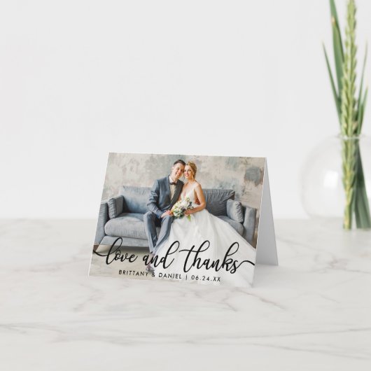 Moderne tendance amour Merci Mariage Note (Devant)