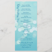 Moderne tendance Aqua Blue Wedding Programme Modèl (Dos)