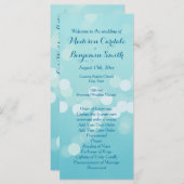 Moderne tendance Aqua Blue Wedding Programme Modèl (Devant / Derrière)