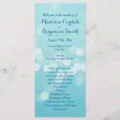 Moderne tendance Aqua Blue Wedding Programme Modèl (Devant)
